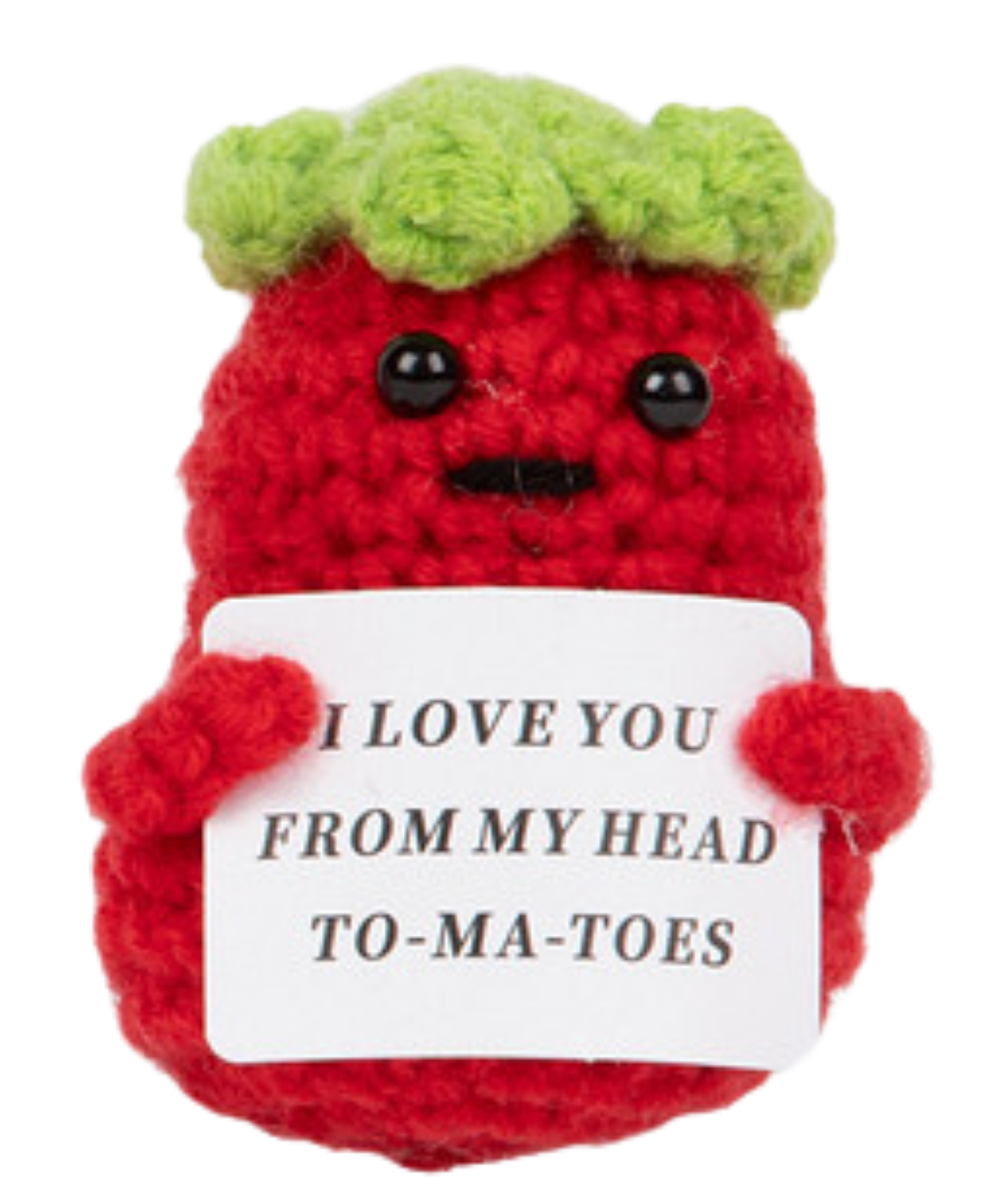 Positivity Pal crocheted tomato