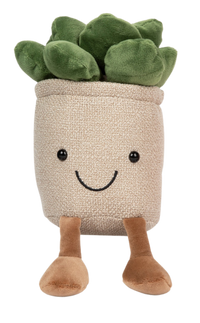 Bloomie Bart - Plushie Succulent with Brown Pot