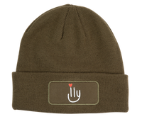 ILY olive green beanie