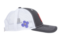 ILY baseball cap - dark gray with pink patch - side
