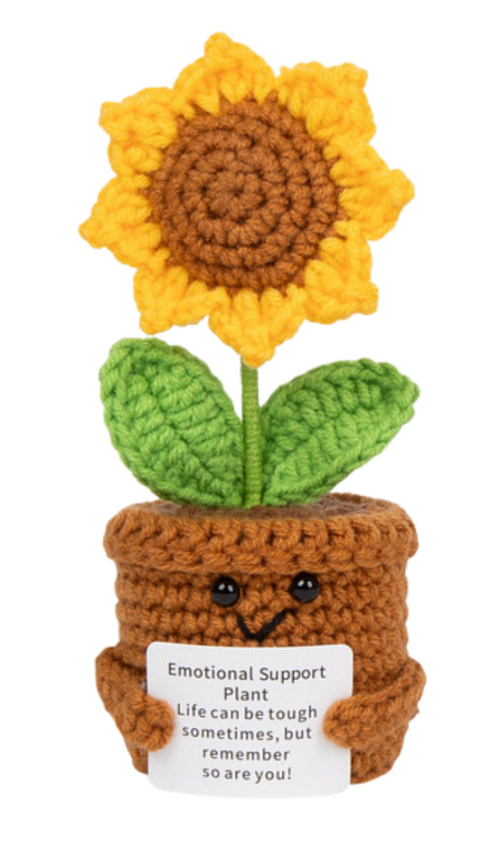 Positivity Pal crocheted sunflower