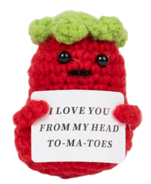 Positivity Pal crocheted tomato