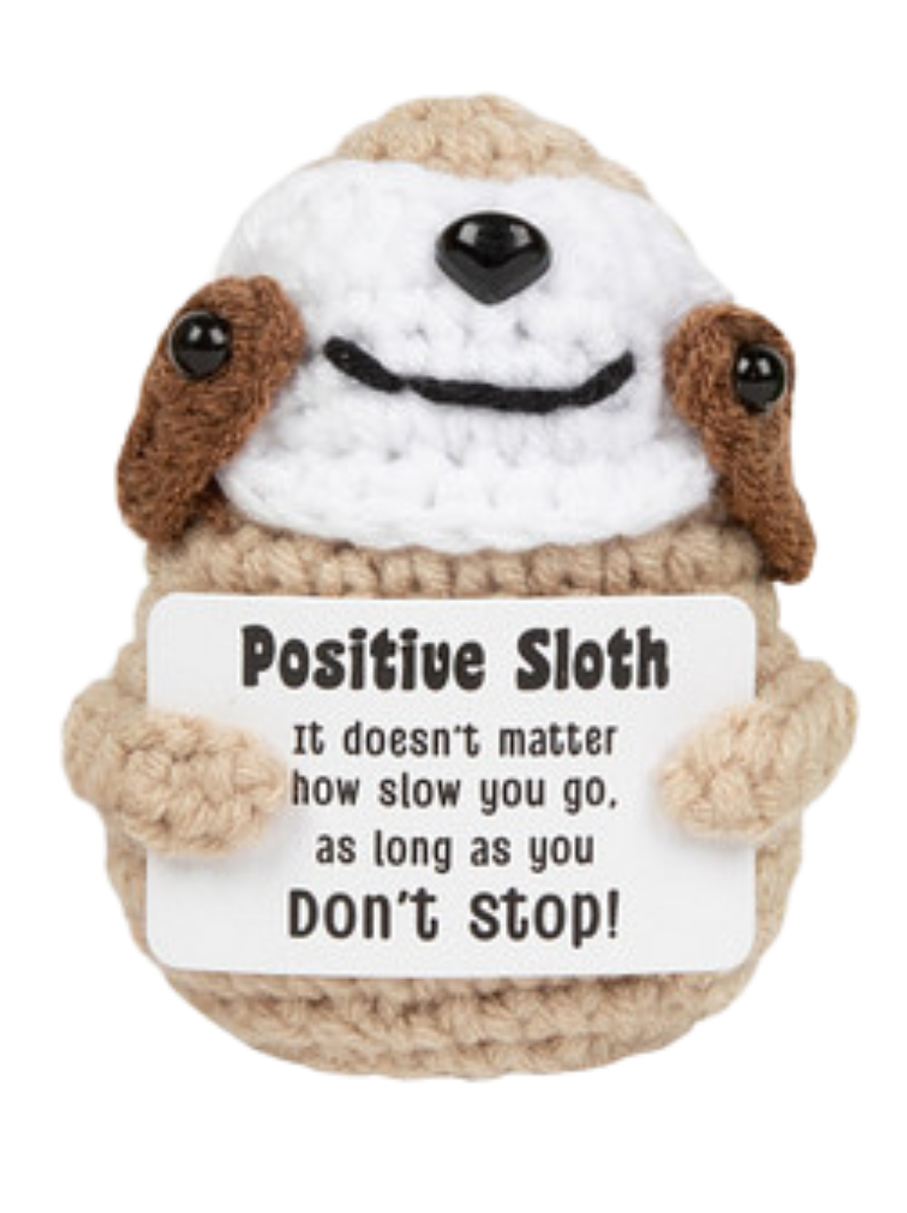 Positivity Pal crocheted sloth