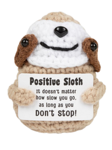 Positivity Pal crocheted sloth