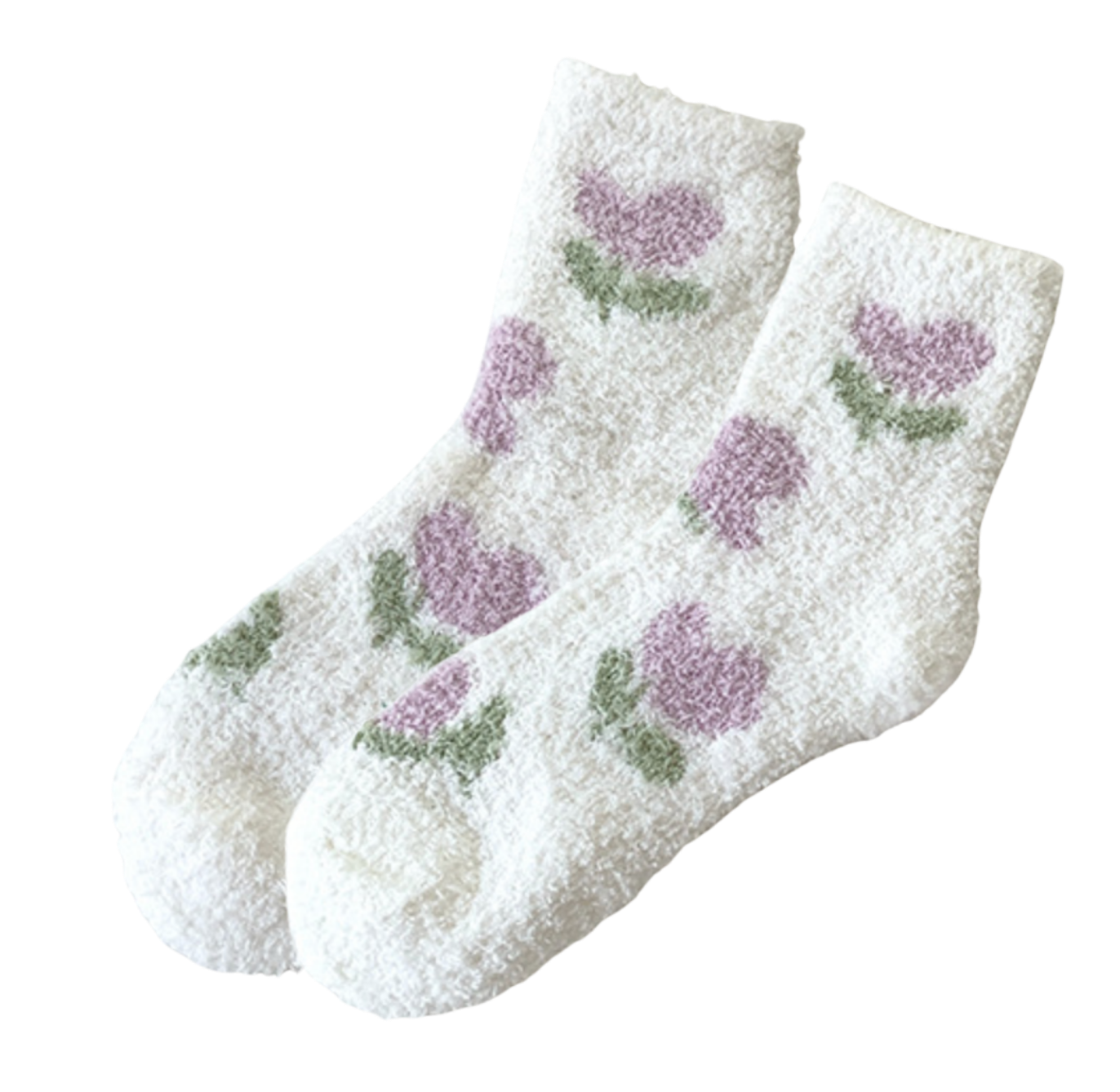 White fuzzy socks