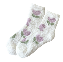 White fuzzy socks